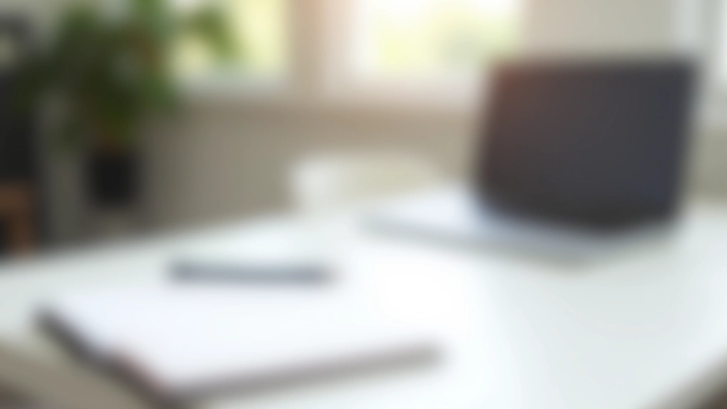 Minimalistisch bureau met laptop en notitieboek, natuurlijk daglicht