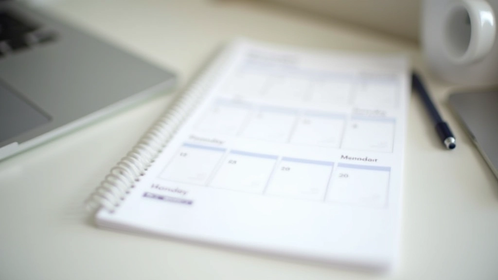 Kalender met duidelijke werktijden en vrije tijd aangegeven